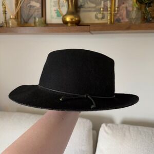 Target 100% Wool Fedora Hat One Size Black Wide Brim